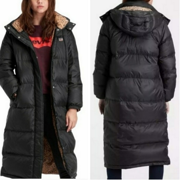 Levi's Jackets & Blazers - NWT Levi's Long Puffer Hooded Down Coat